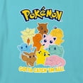 thumbnail image 2 of Girl's Pokemon Colorful Gotta Catch 'Em All Group Graphic Cropped T-Shirt Blue Medium, 2 of 3