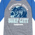 thumbnail image 3 of Instant Message - Surf City - Toddler & Youth Raglan Graphic T-Shirt, 3 of 5
