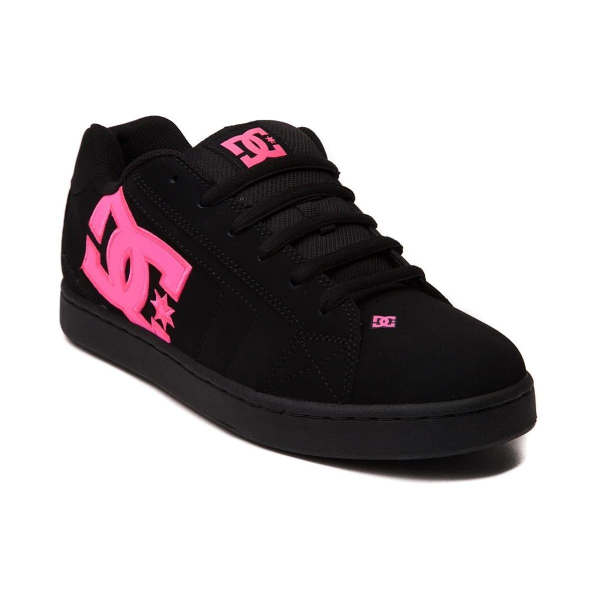 black and pink dc shoes