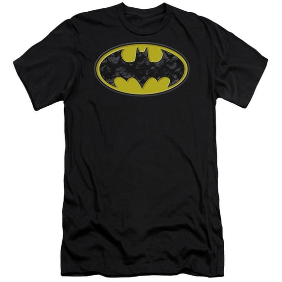 Batman Bats In Logo S/S Adult 30/1 T-Shirt Black