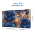 thumbnail image 2 of Naloa Elegant Blue Gold Blooms Gaming Mouse Pad Large Mouse Mat Long Extended Desk Pad Non-Slip Rubber Mice Pads Stitched Edges Thin Pad (16x29.5 Inch), 2 of 8