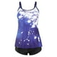thumbnail image 4 of Trajes de baño Amzcrzy Tankini para mujer, trajes de baño, traje de baño para mujer, traje de baño conservador dividido con estampado grande, traje de baño dividido, azul oscuro, XL, 4 of 5