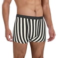 thumbnail image 5 of Men's Boxer Briefs, Black And White Thick Stripes Soft Comfy Mens Underwear Boxer Briefs Breathable With Widen Waist, 5 of 7
