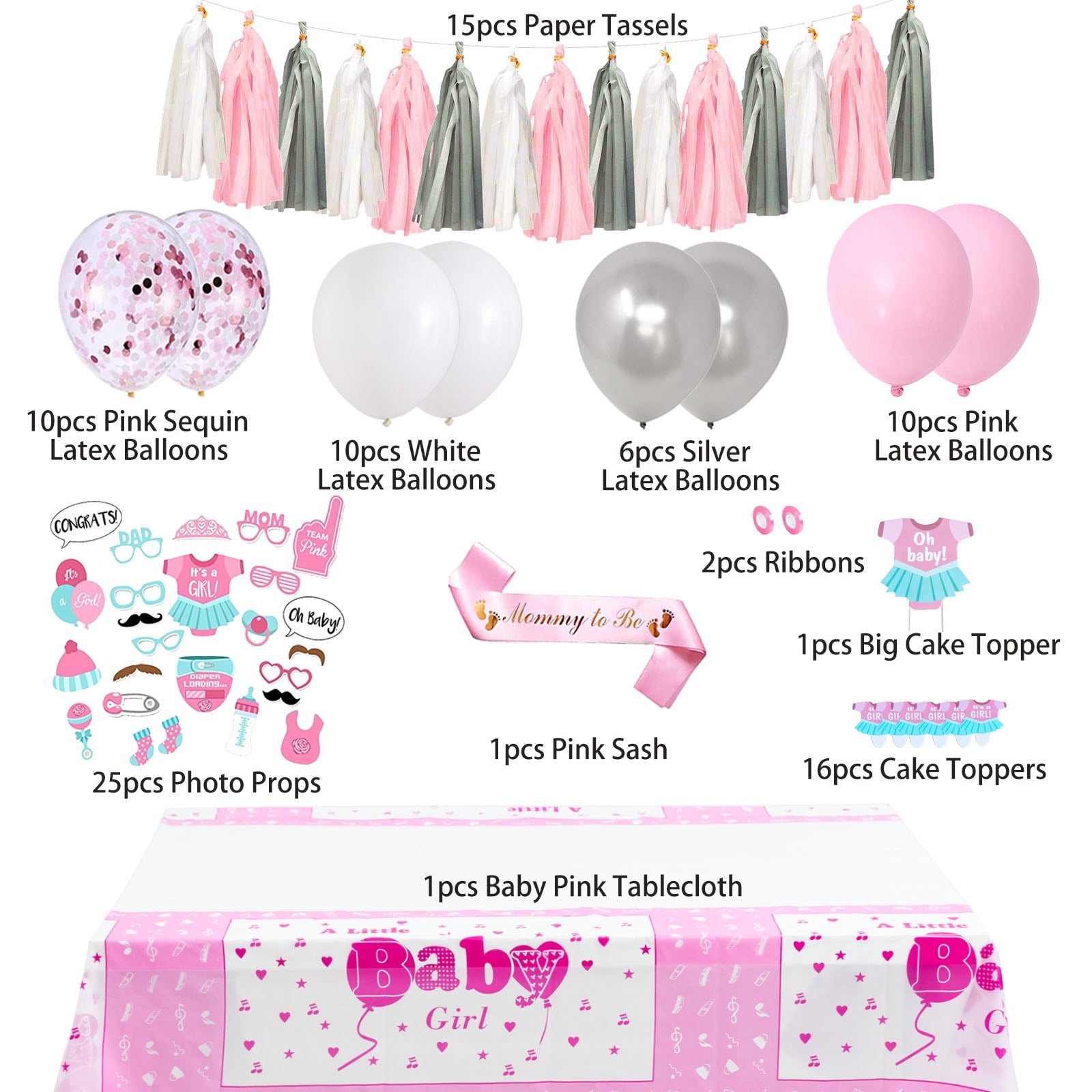 Baby Shower Decorations for Girl kit Baby Girl Kit