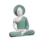 thumbnail image 3 of Adorno de estatua de Buda, artesanía coleccionable, decoración del hogar, cerámica decorativa de mesa. Verde, 3 of 9