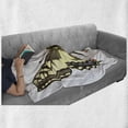 thumbnail image 6 of Swallowtail Butterfly Soft Flannel Fleece Blanket, Yellow Papilio Machaon Old World Swallowtail Wildlife Biology, Cozy Plush for Indoor and Outdoor Use, 70" x 90", Yellow Brown Black, by Ambesonne, 6 of 6