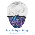 thumbnail image 4 of Shower Caps,Purple and Blue Damask Pattern Waterproof Shower Cap for Women 4 Pieces,Double Reusable Hair Cover for Shower PEVA Elastic Stretch Hem, 4 of 7