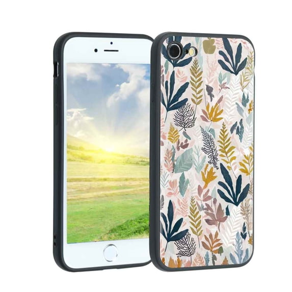 Leaves-162 Phone Case, Degined for iPhone SE 2022 Case Men Women, Flexible Silicone Shockproof Case for iPhone SE 2022