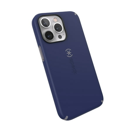 Speck iPhone 13 Pro Candyshell Pro with Magsafe phone case in Prussian Blue and Cloudy Gray