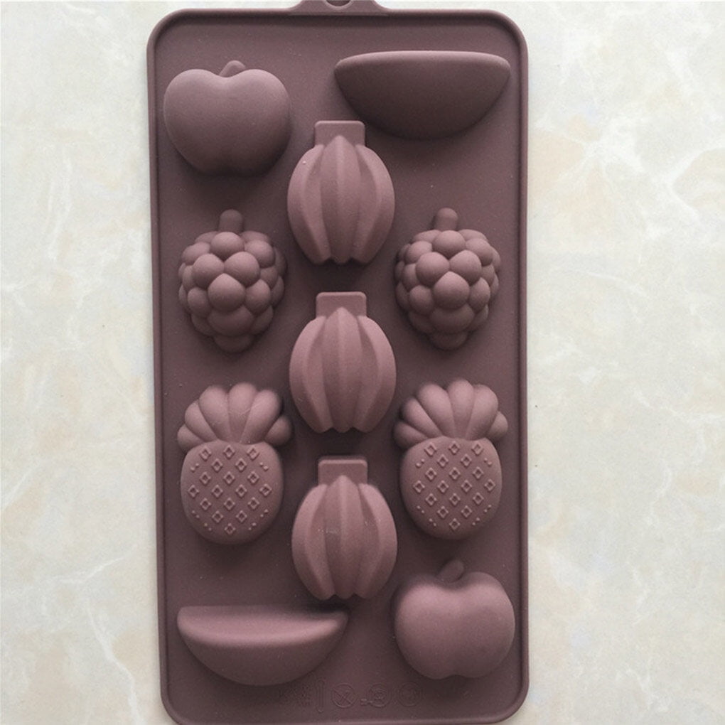 Verdental Fruit Shape Silicone Candy Molds, Non-stick Cake Decoration Mold  for Hard Candy, Chocolate, Ice Cubes,Gummy, Caramel, Ganache (2 Pieces)