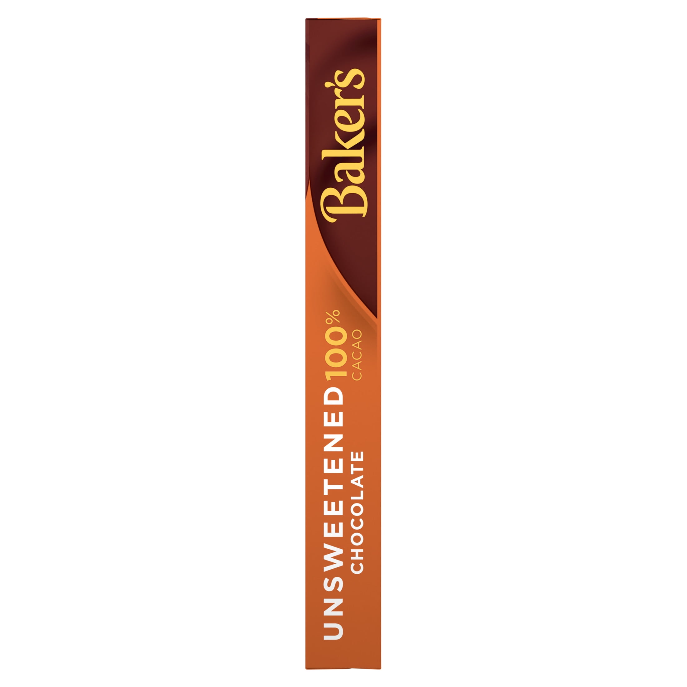 (3 pack) Baker's Unsweetened Chocolate Premium Baking Bar with 100 % Cacao, 4 oz Box