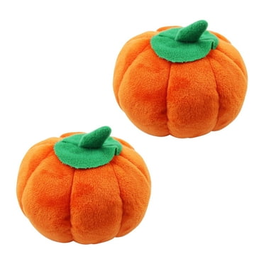 TERGAYEE 2 Pcs Pumpkin Halloween Dog Toys - Squeaky Plush Halloween Dog Toys for Small to Medium Dogs, Interactive Chew Toy for Teething and Exercise