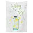 thumbnail image 3 of Ambesonne Firefly Tablecloth Rectangular Table Cover, Hand Calligraphy Doodle, 60"x84", Multicolor, 3 of 4