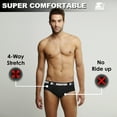 thumbnail image 2 of Starter Cotton Mens Briefs Breathable Underwear for Men, Black/Maroon/Chg/Oli Medium 8-Pack, 2 of 7