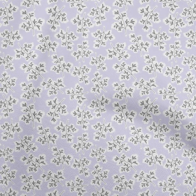 oneOone Rayon Light Purple Fabric Leaves Sewing Craft Projects Fabric Prints By Yard 56 Inch Wide