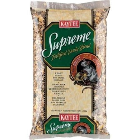 - Kaytee Supreme Fortified Daily Diet Rat & Mouse Food, 4 lb.