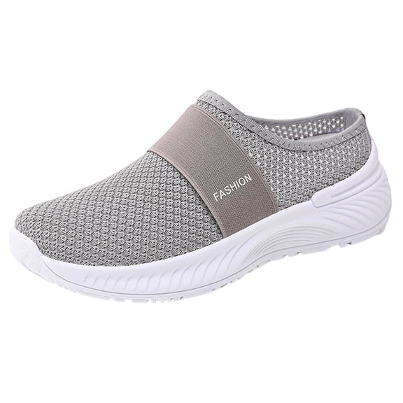 Slip on Walking Shoes Women Lightweight Breathable Mesh Soft Orthopedic Shoes Casual Non Slip Tennis Running Sneakers