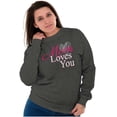thumbnail image 4 of Mom Loves You Mothers Day Heart Women Crewneck Sweatshirt Brisco Brands 2X, 4 of 4