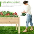 thumbnail image 6 of Best Choice Products 48x24x30in Raised Garden Bed, Elevated Wooden Planter for Yard w/ Foot Caps, Liner - Natural, 6 of 8