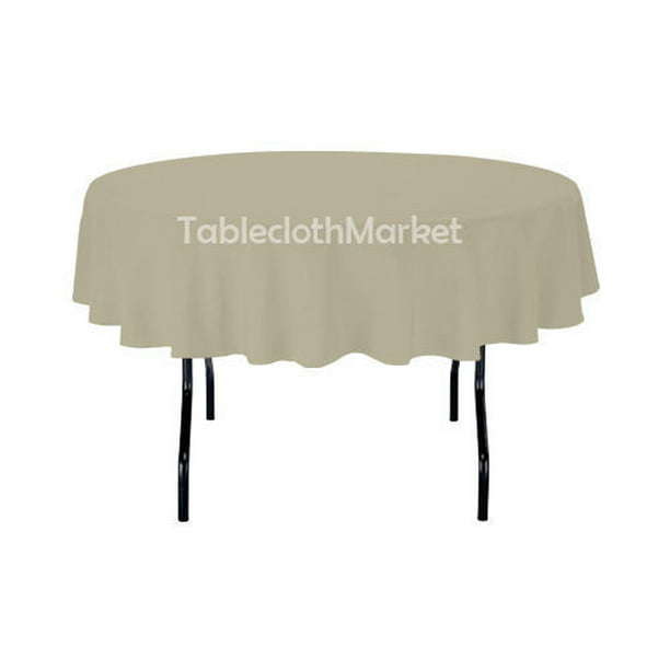 Cover Wedding Banquet Seamed Ivory, 24 Inch Round Tablecloth