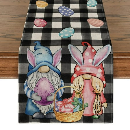 

Mduoduo Easter Bunny Table Runner Easter Table Series Easter Motif Table Decoration
