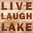 thumbnail image 2 of Kimberly, Allen 12x12 Black Ornate Wood Framed with Double Matting Museum Art Print Titled - Live Laugh Lake, 2 of 4