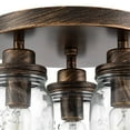 thumbnail image 3 of Claxy 3-Light Bronze Ceiling Light with Mason Jar Glass Shade, 3 of 7