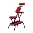 thumbnail image 4 of Silla de masaje portátil, silla plegable para tatuajes, altura ajustable, suave, plegable, de cuero PU, cama de belleza, silla de SPA para peluquería Rojo, 4 of 9