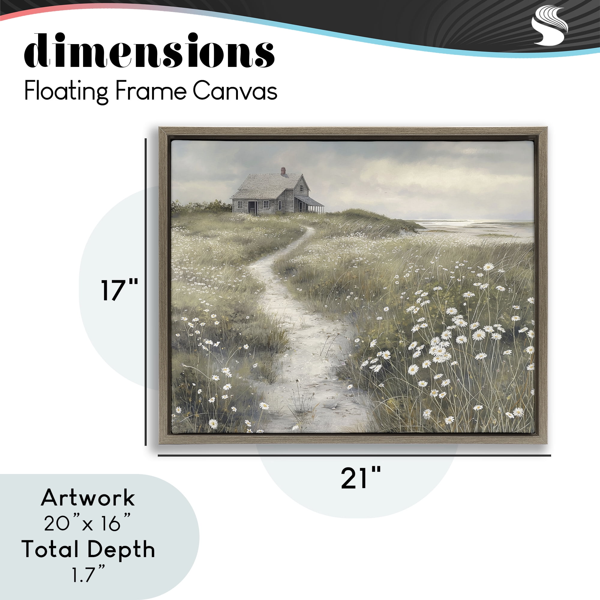 Stupell Industries Pathway To Coastal Cottage Brown Framed Floater Canvas Wall Art, design by Imagine It Images