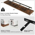 thumbnail image 2 of Floating Shelves for Wall, 48"W x 9"D x 1.5"H, 2 Pack of Long Wall Mounted Engineered Wood Shelves with Invisible Brackets for Living Room, Bedroom, Bathroom, Kitchen Decor and Storage, Rustic Brown, 2 of 14