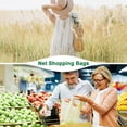 thumbnail image 5 of 1-Pack Cotton Mesh Bag, Reusable Washable Mesh Net String Grocery Bags, Reusable Produce Bags with Handle, Net Tote Bag for Fruits/Vegetables Shopping [Orange, Short Handle], 5 of 5