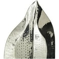 thumbnail image 4 of DecMode Silver Stainless Steel Metal Leaf Wall Sconce with Hammered Design, 4 of 12