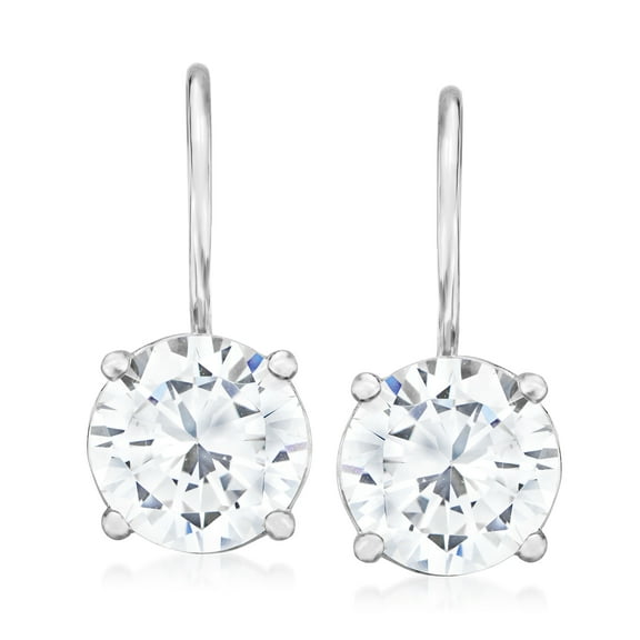 Ross-Simons 5.25 ct. t.w. CZ Drop Earring in Sterling Silver, Women's, Adult