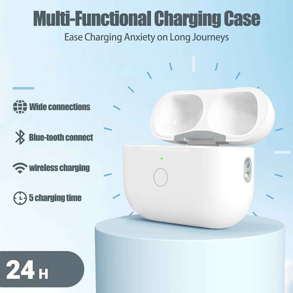 Replacement Wireless Charging Case for Apple AirPods Pro 2 (A3047 A3048 A3049, A2931 A2699 A2698) , Bluetooth Sync Charger Box, light-ning Interface