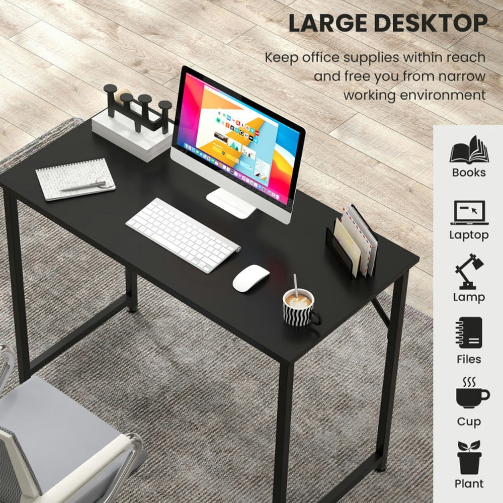 Resenkos L Shaped Computer Desk and Writing Workstation for Home and Office-Black, Home Office Desks, Gaming Computer Desks for Study,Working,Writing