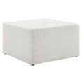 thumbnail image 2 of Callum Large 28" Square Woven Heathered Fabric Upholstered Ottoman, 2 of 9