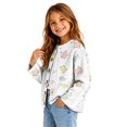 thumbnail image 3 of Grblisyd Girls Button Front Cardigan Sweater Long Sleeve Knit Tops Cute Cartoon Print Button Cardigan With Crew Neck For School Layering Wear, 3 of 6