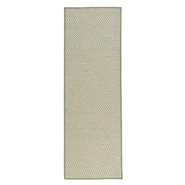 Colonial Mills Rug HB68R030X132S 2 ft. 6 in. x 11 ft. Herringbone Mudroom Braided Runner Moss Green