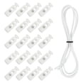 thumbnail image 1 of Paquete de 25 bloqueadores de cordón de doble orificio con cordón elástico, blanco, 1 of 6