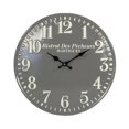 thumbnail image 1 of Zentique ZEN-57152A Round Grey Metal Clock, 1 of 1