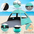 thumbnail image 4 of Gorich Beach Tent for 3/4/6/8 Person, UPF 99+ UV Protection, Portable Sun Shelter, Easy Setup Sun Shade Beach Canopy with Carry Bag (Dark Shelter), 4 of 7