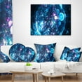thumbnail image 3 of Designart Blue Spherical Planet Bubbles - Abstract Throw Pillow - 18x18, 3 of 4