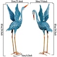 thumbnail image 2 of Arte de jardín de metal con forma de garza azul con forma de grulla de XONOR (juego de 2), 2 of 7