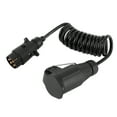 thumbnail image 2 of Trailer Adapter Cord, Trailer Socket, Black Spring Adapter Wire RV Extension Cord Cable Connector For Car Ship Trailer Commercial Vehicle, 2 of 8