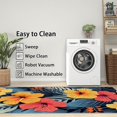 thumbnail image 3 of 2x3 Rug, Tropical Floral Door Mat, Leaf Flower Botanical Rug, Girls Spring Rugs for Entryway, Washable & Non Slip & Soft Low Pile Small Carpet, Indoor Doormat, Home Decor & Gifts, 3 of 7