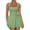 Green, variant on Short Party Dress for Women Summer Sleeveless Square Neck Tiered Ruffle Hem Ruched Waist A Line Mini Dress