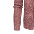 thumbnail image 5 of Mens Knit Jackets Full Zipper Stand Up Collar Solid Color Thicken Warm Slim Fashion Casual Fall Outerwear Pink M, 5 of 5