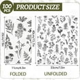 thumbnail image 2 of 100PCS Black Floral Paper Napkins 3 Ply Disposable Hand Towels for Bathroom Vintage Wildflower Guest Napkins Black and White Wild Flower Dinner Napkins for Wedding Birthday Spring Summer Party, 2 of 7