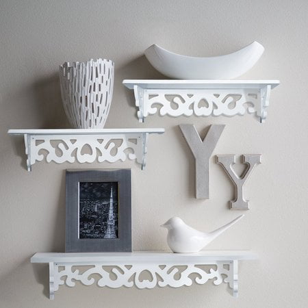 Lodge Wall Mounts Lighting - 3Pcs Shelf Display Floating Nesting Wall Decorative Mount Ledge Storage White