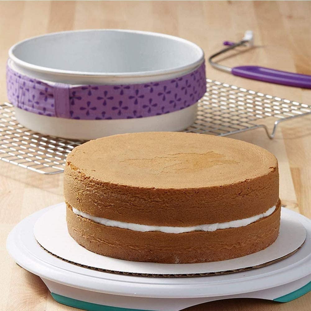 4-Piece Bake Even Strip Cake Pan Strips Dampen Super Absorbent Thick Cotton, 